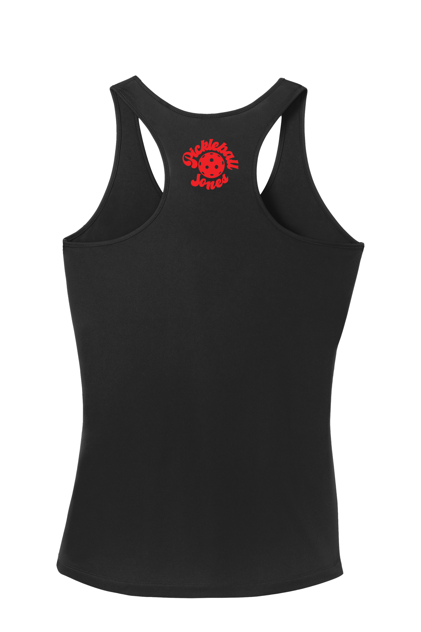 Ladies Black Racerback Tank with Full Color Distressed Flag