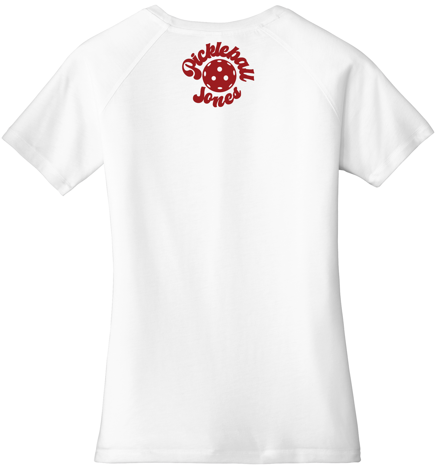 Ladies White Short Sleeve with Full Color Paddle Flag
