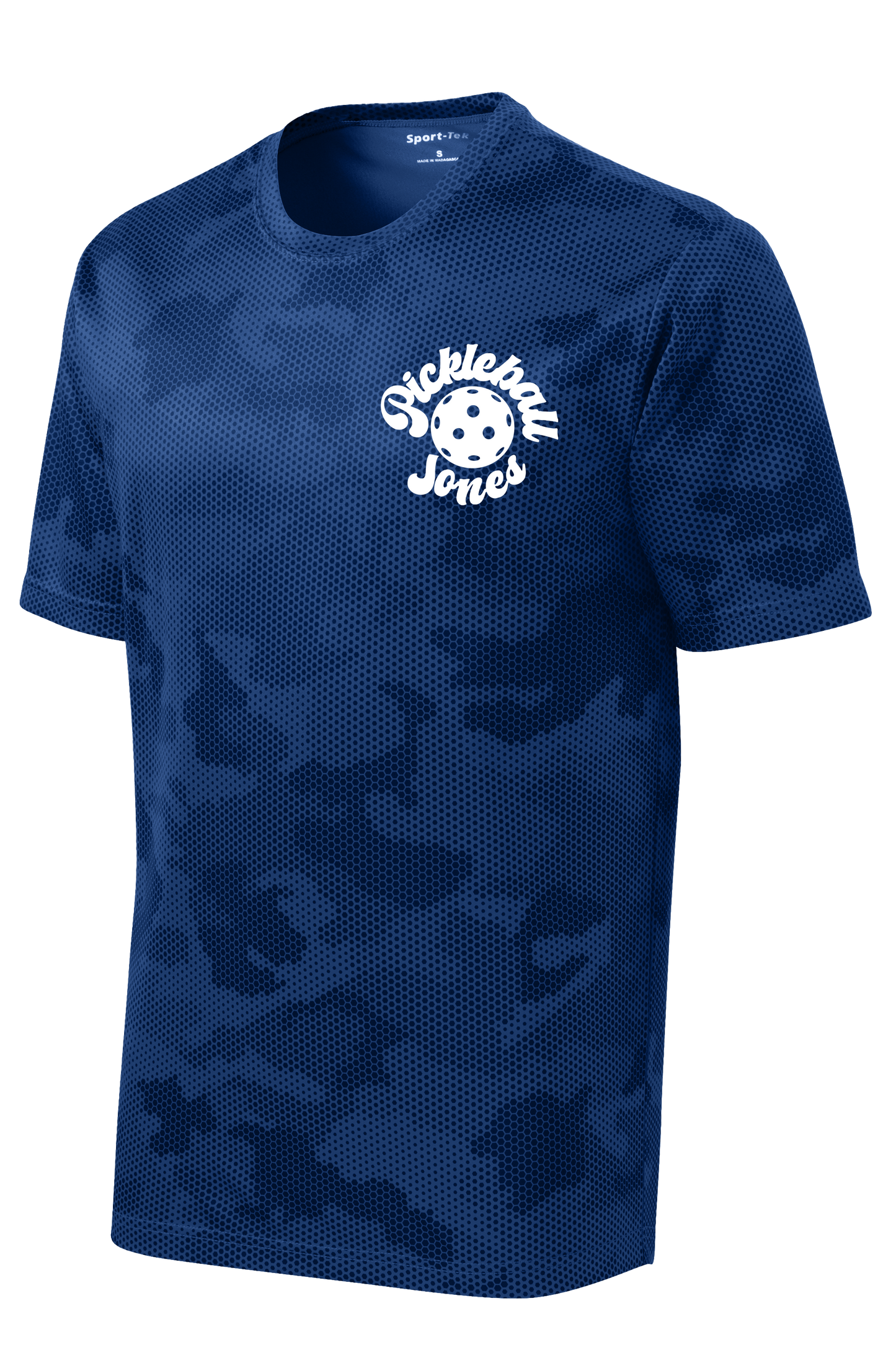 Men's Short Sleeve Royal Blue Performance Camouflage Shirt