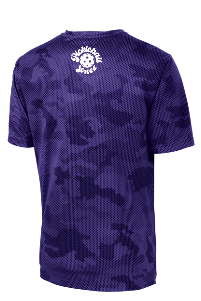 Men's Short Sleeve Purple Performance Camouflage Shirt
