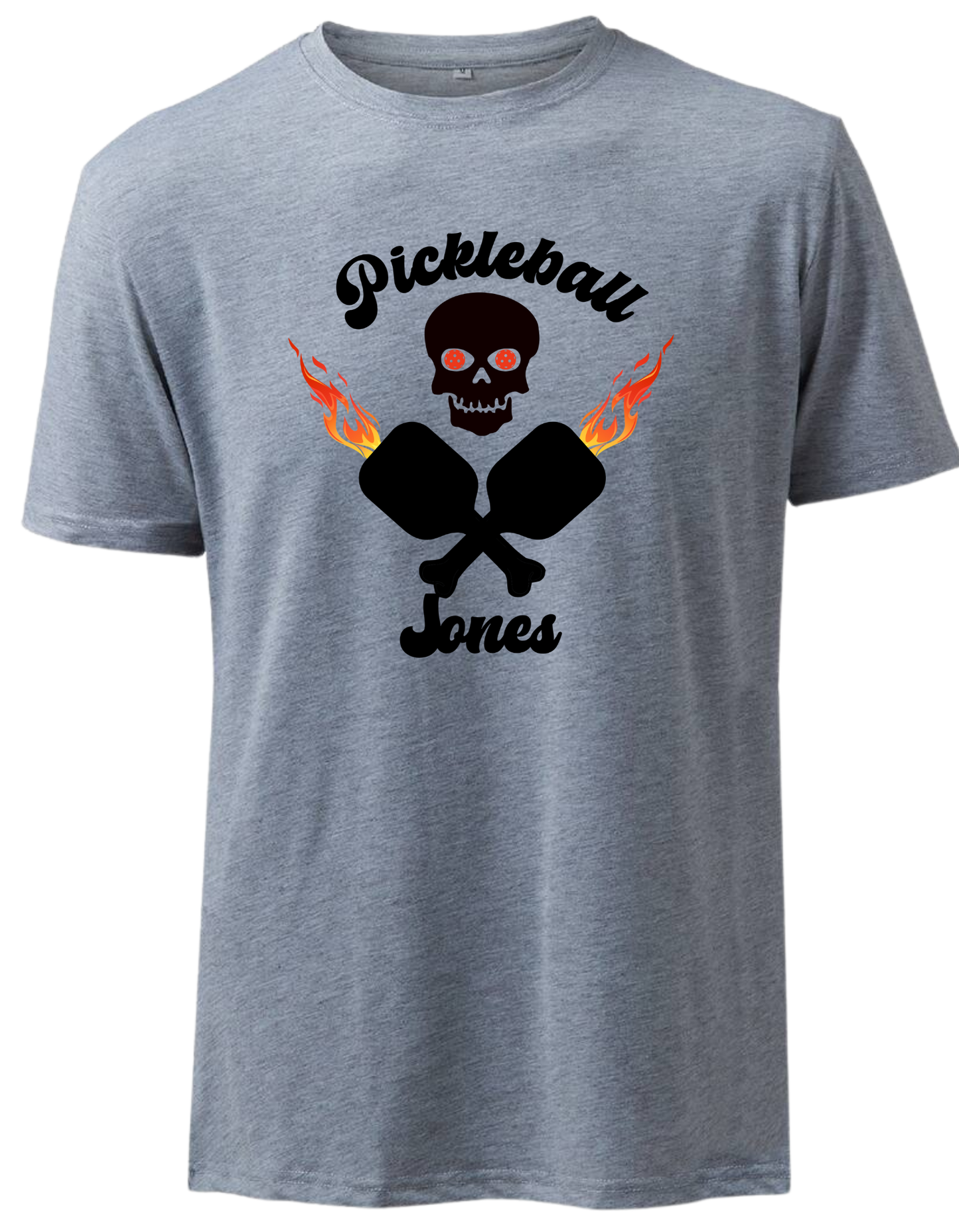 Men's Crew Neck Gray Pickleball "Bones"