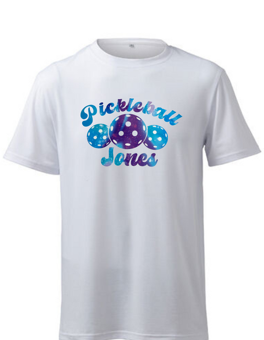 Men's Crew Neck White "Trippy Pickle" Purple/Blue