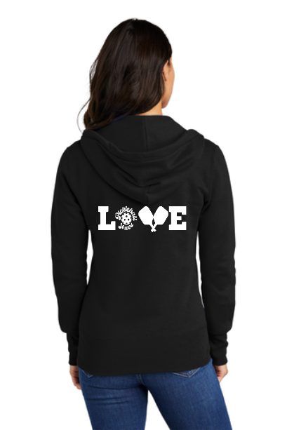 Ladies Core Fleece LOVE Full-Zip Hooded Sweatshirt