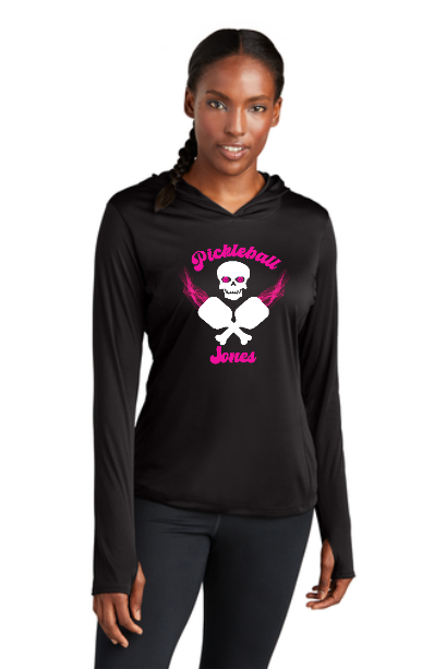 Ladies Long Sleeve Hooded Pullover - Lady Bones - Limited Edition