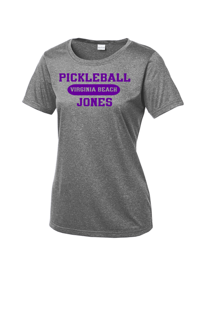Ladies Short Sleeve Purple "Varsity" Virginia Beach