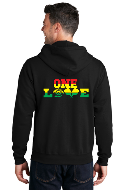 Rasta Full Zip Black Sweatshirt