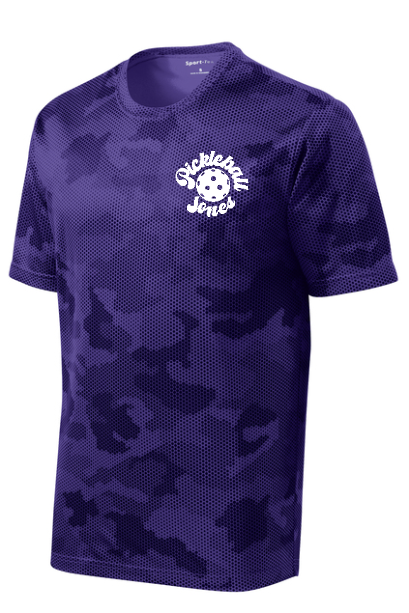 Men's Short Sleeve Purple Performance Camouflage Shirt