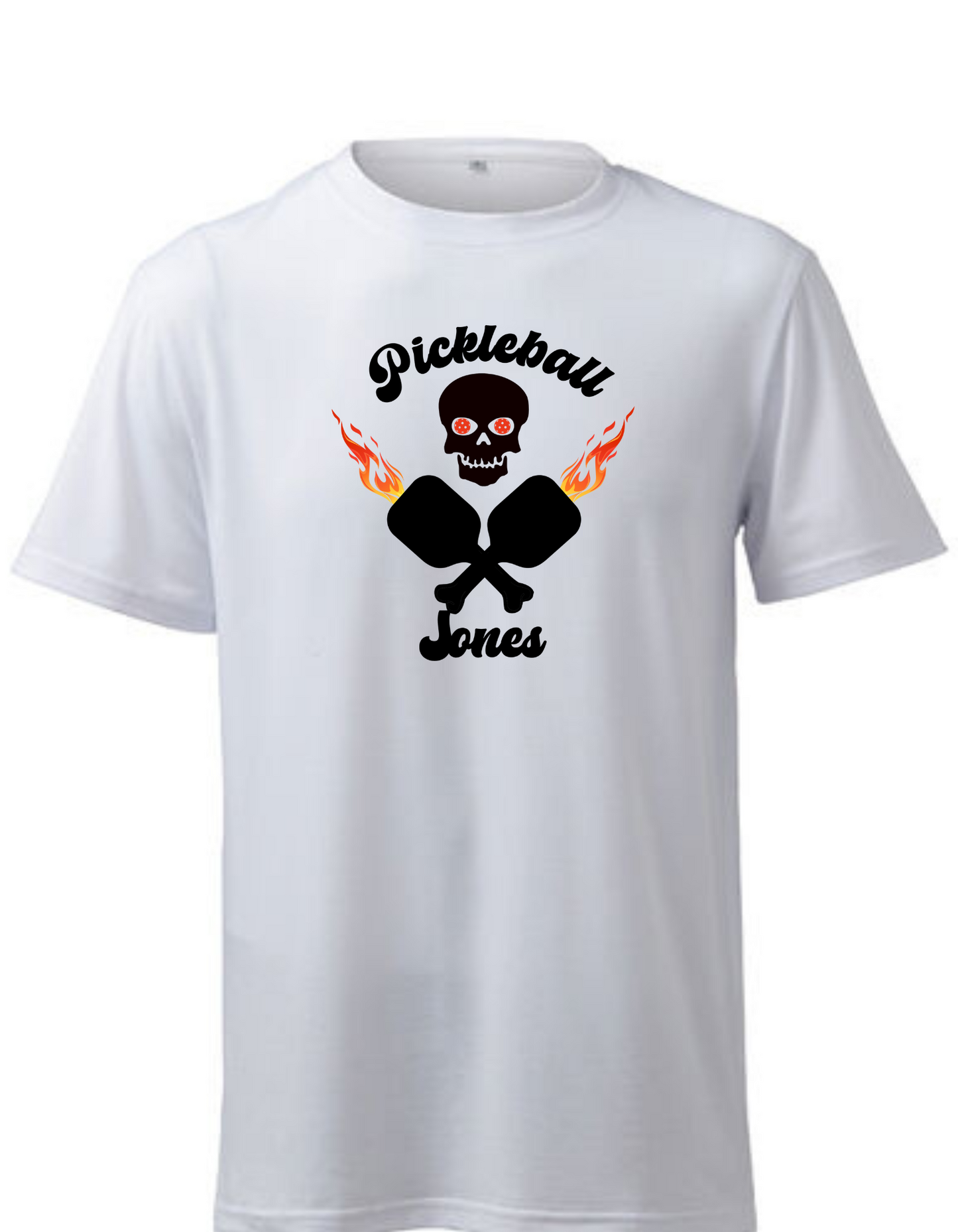 Men's White Crew "Pickleball Bones"