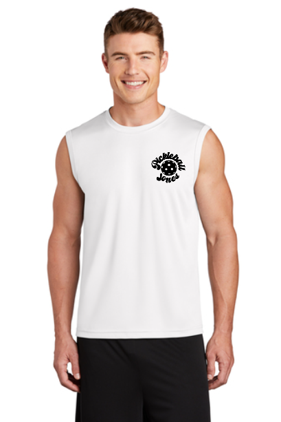 Men's Sleeveless Tank PBJ Logo White