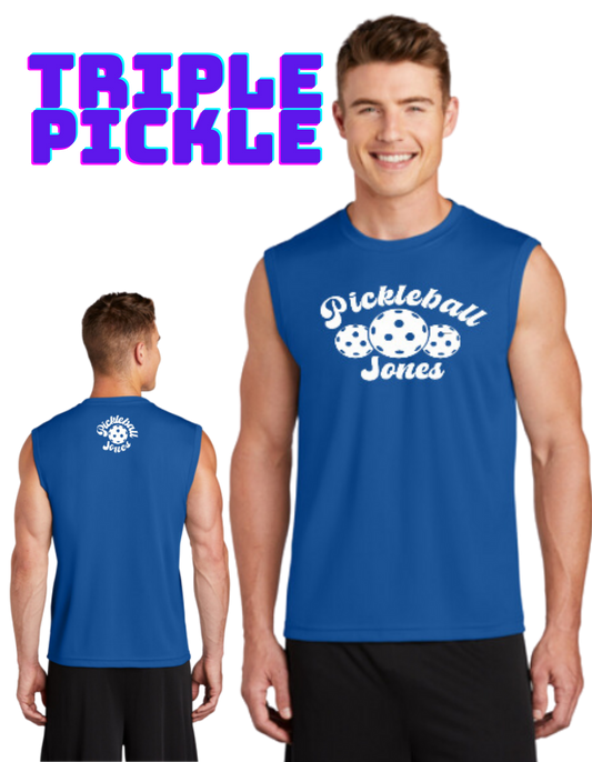 Men's Sleeveless Tank Triple Pickle Royal Blue